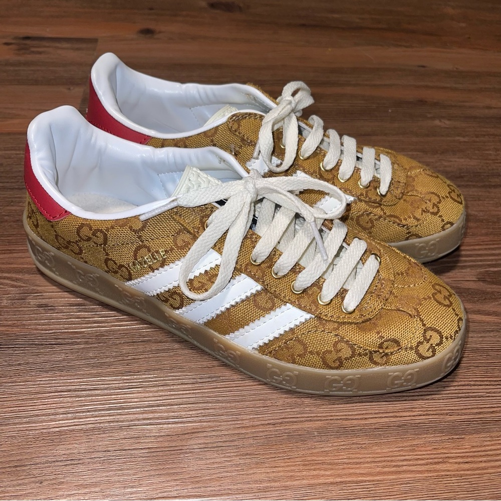 Gucci Adidas Brown and Red Sneakers - Picture 11 of 13